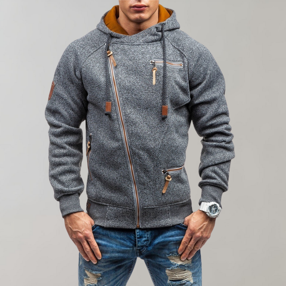 Casual hoodie met ritssluiting