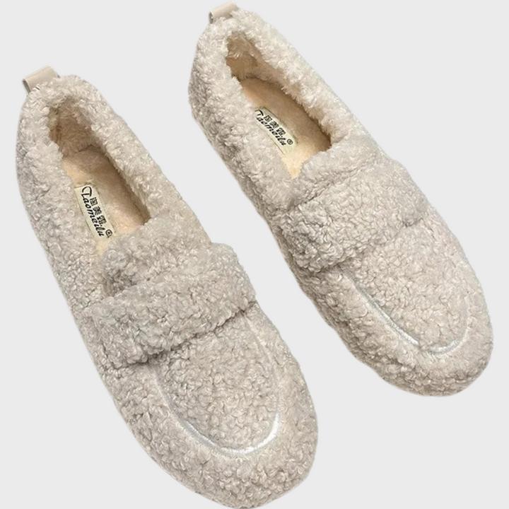 Zachte pluche damesloafers