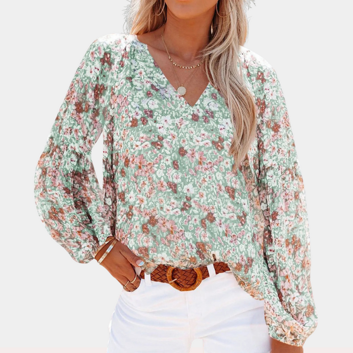 Bloemen zomerblouse voor vrouwen