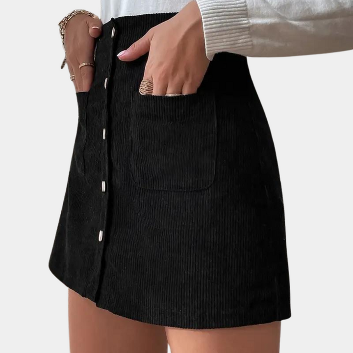 Casual rok met hoge taille voor vrouwen