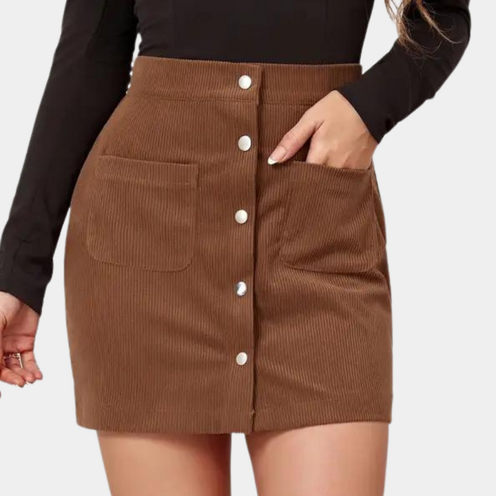 Casual rok met hoge taille voor vrouwen