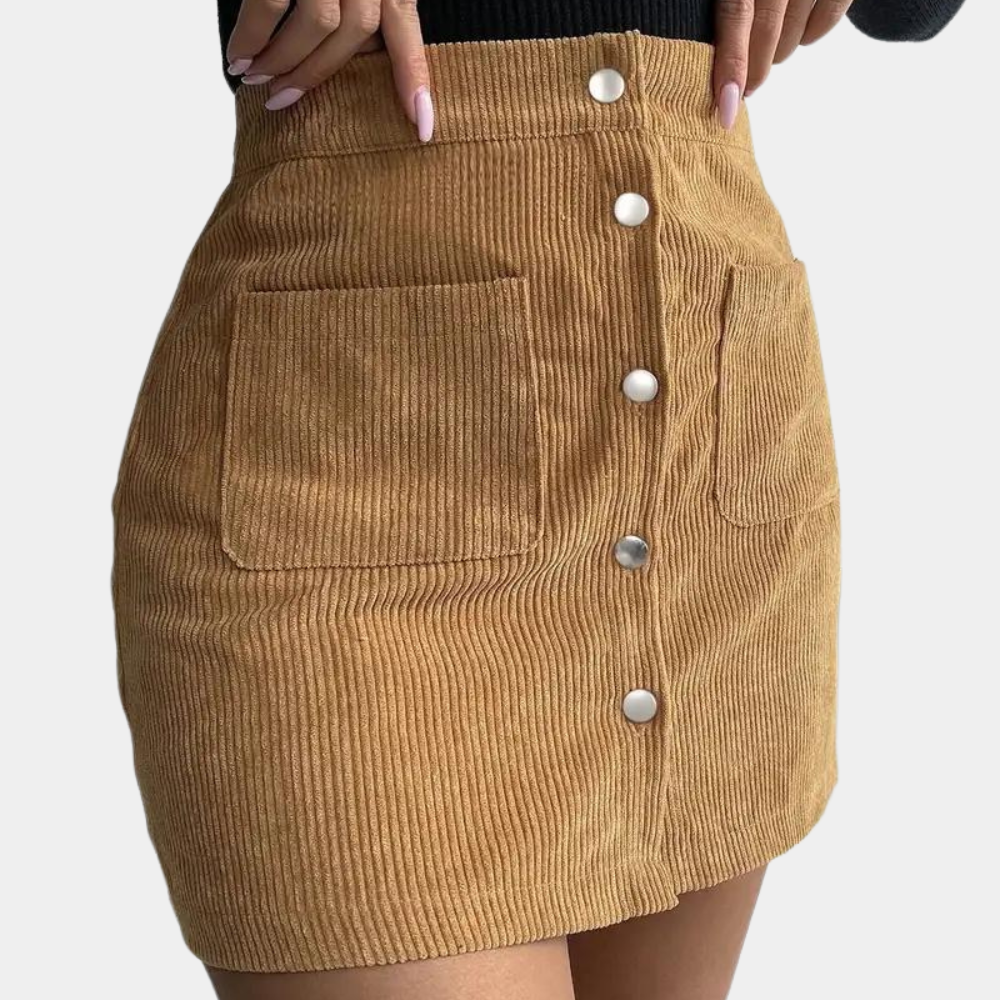 Casual rok met hoge taille voor vrouwen