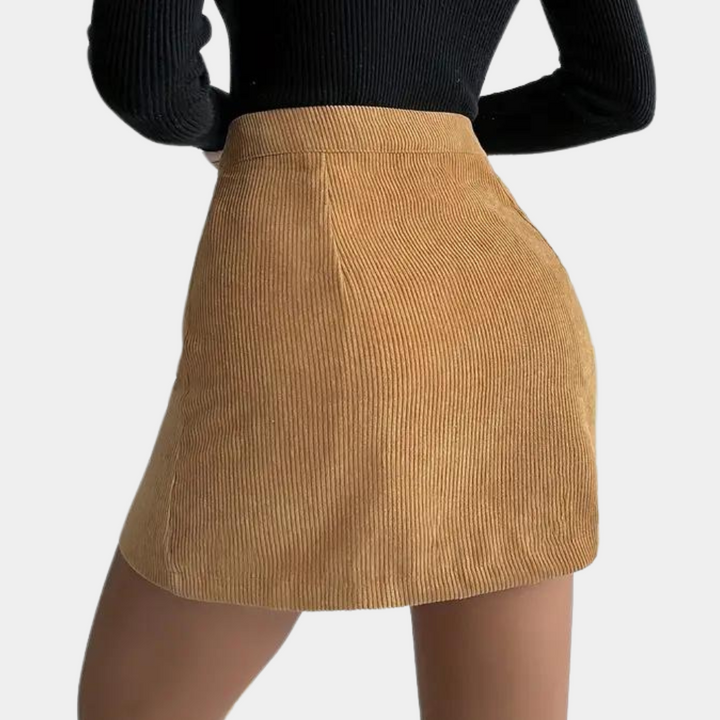 Casual rok met hoge taille voor vrouwen