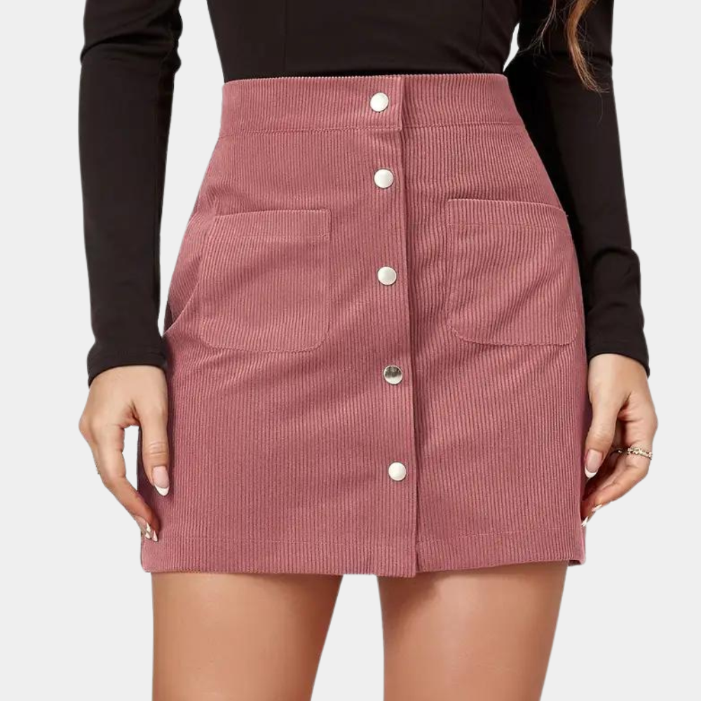 Casual rok met hoge taille voor vrouwen