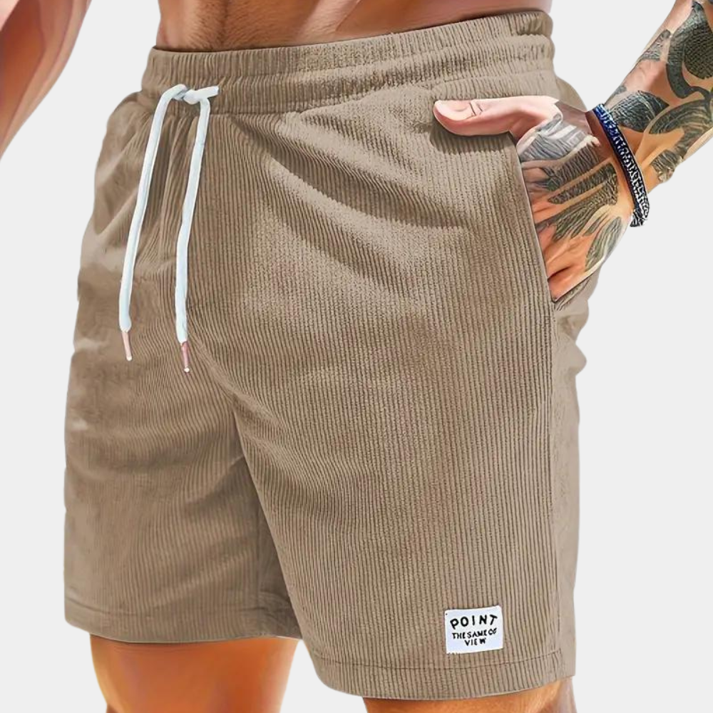 Comfortabele corduroy herenshorts