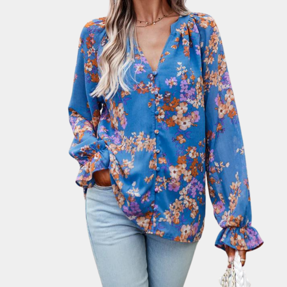 Smaida - Elegante gebloemde damesblouse