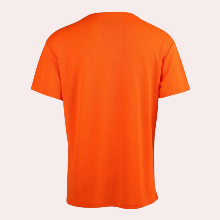 Oranje t-shirt met ronde hals