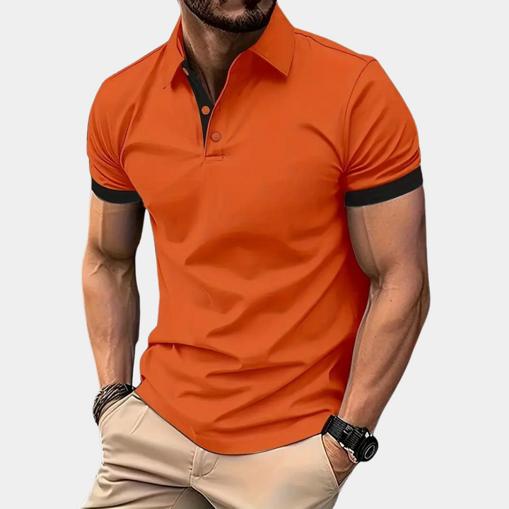 Diarmaid - Stijlvol oranje herenpoloshirt