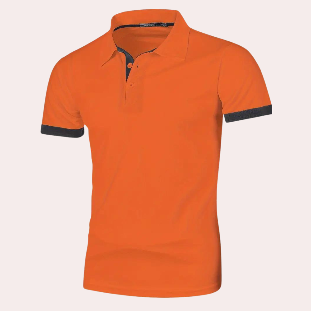 Diarmaid - Stijlvol oranje herenpoloshirt