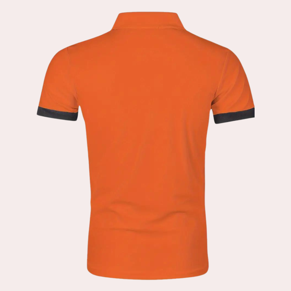 Diarmaid - Stijlvol oranje herenpoloshirt