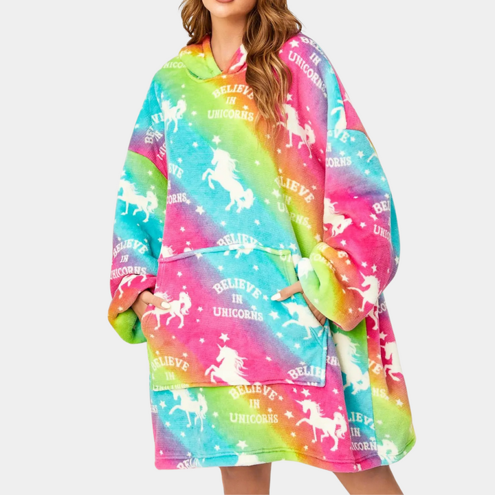 Oversized en kleurrijke hoodie voor dames