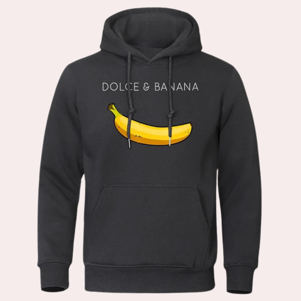 Herenhoodie met bananenprint