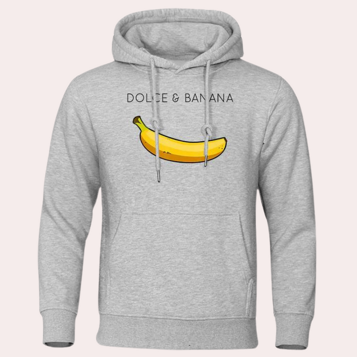 Herenhoodie met bananenprint