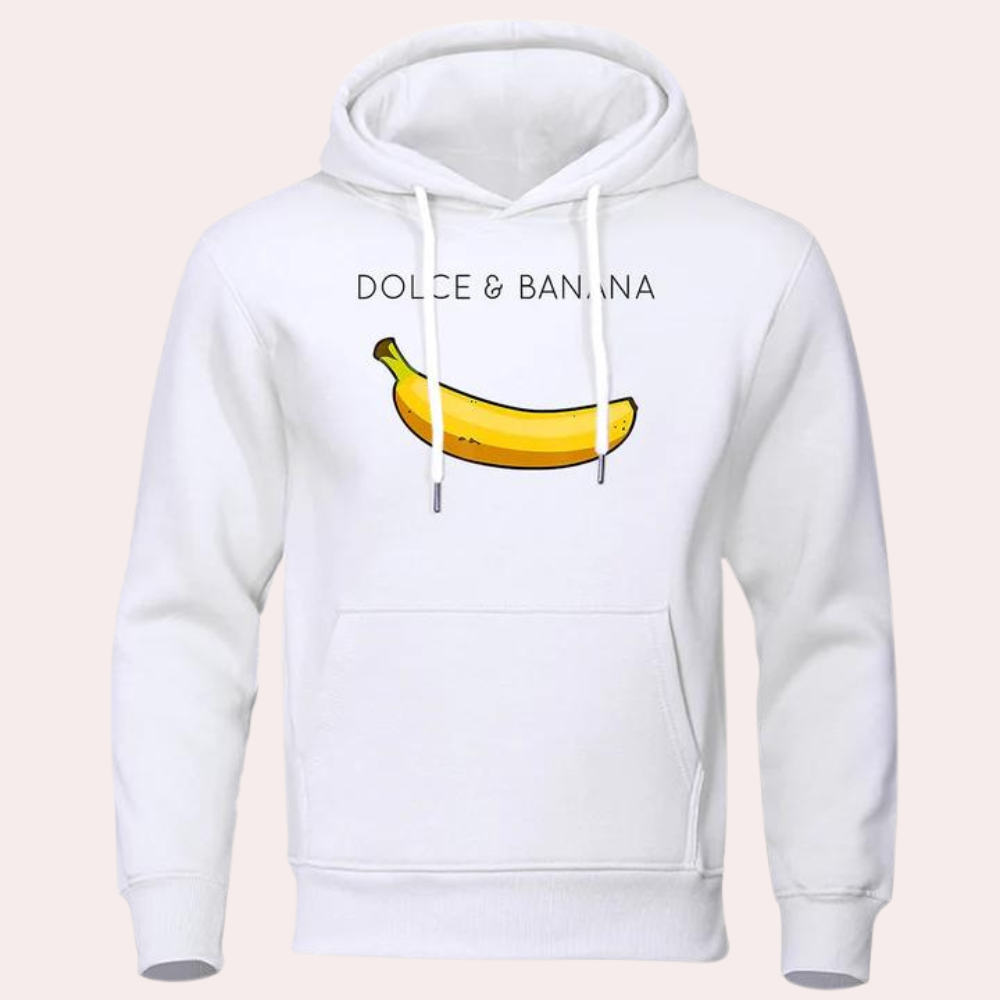 Herenhoodie met bananenprint