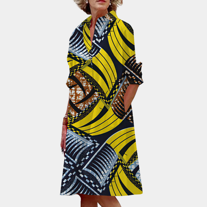 Trendy midi-jurk voor dames met print