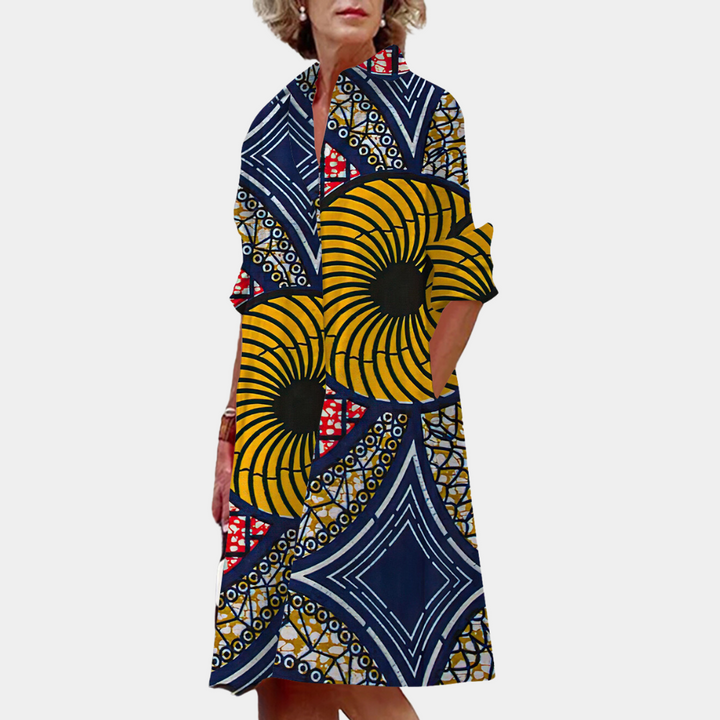 Trendy midi-jurk voor dames met print