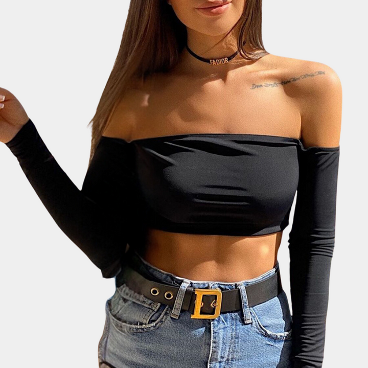 Classy off-shoulder damestop