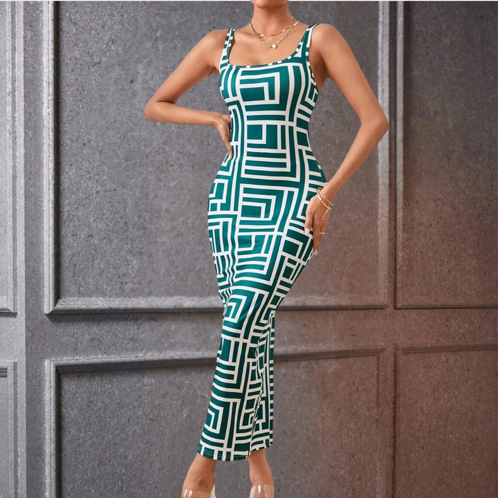 Elsa - Trendy geometrische bodycon jurk