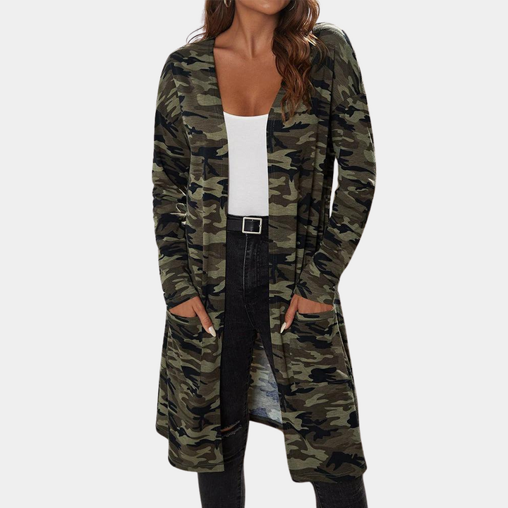 Prisca - Functionele Camouflage Lange Jas voor dames