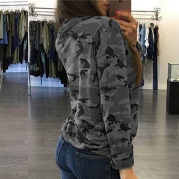 Sidonia - Stijlvol en Stoer: Camouflage Sweater voor Dames