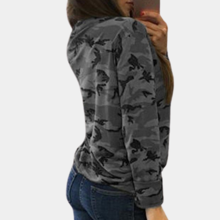 Sidonia - Stijlvol en Stoer: Camouflage Sweater voor Dames