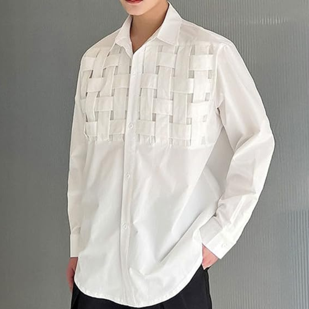 Zbigniew - Modern Herenshirt met Elegante Vlecht