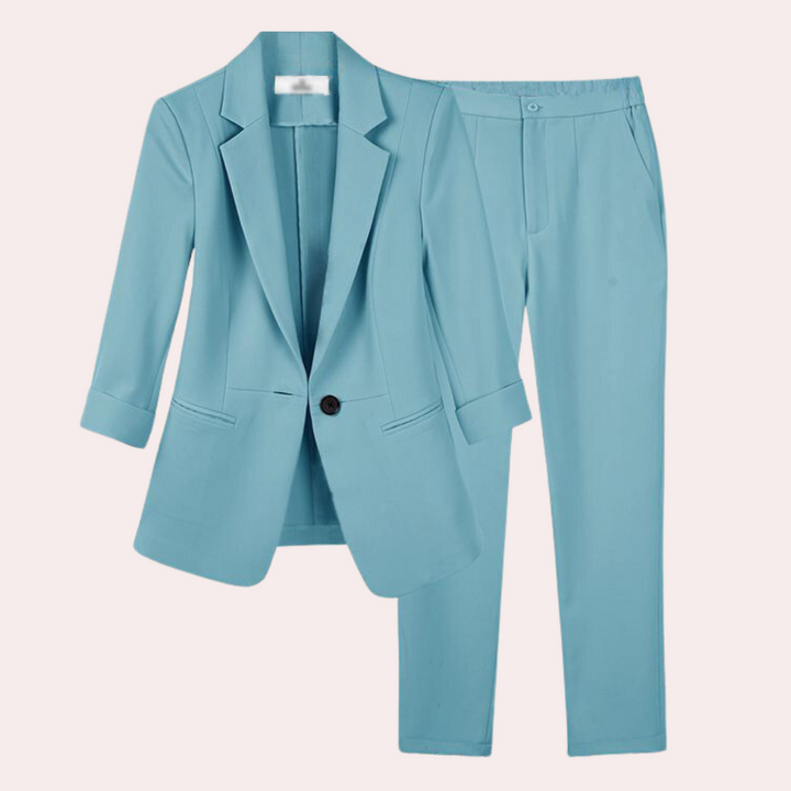 Teresa - Trendy dames blazer en broek set