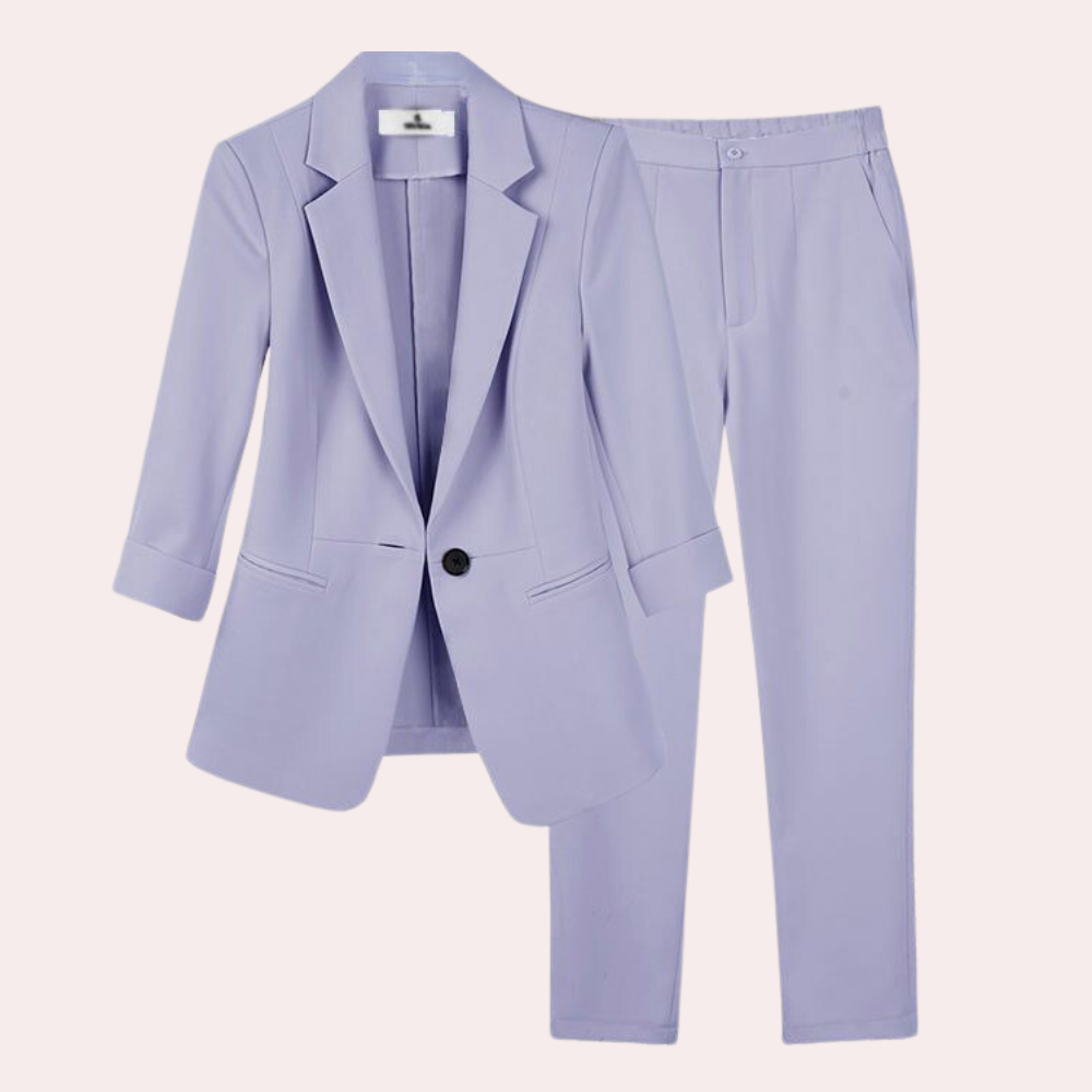 Teresa - Trendy dames blazer en broek set