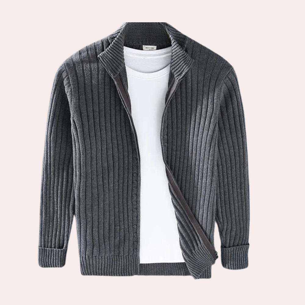 Janusz - Comfortabel heren cardigan met tijdloze rits