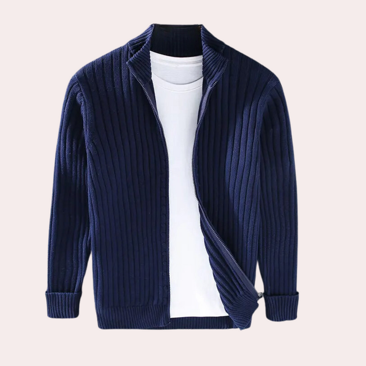 Janusz - Comfortabel heren cardigan met tijdloze rits