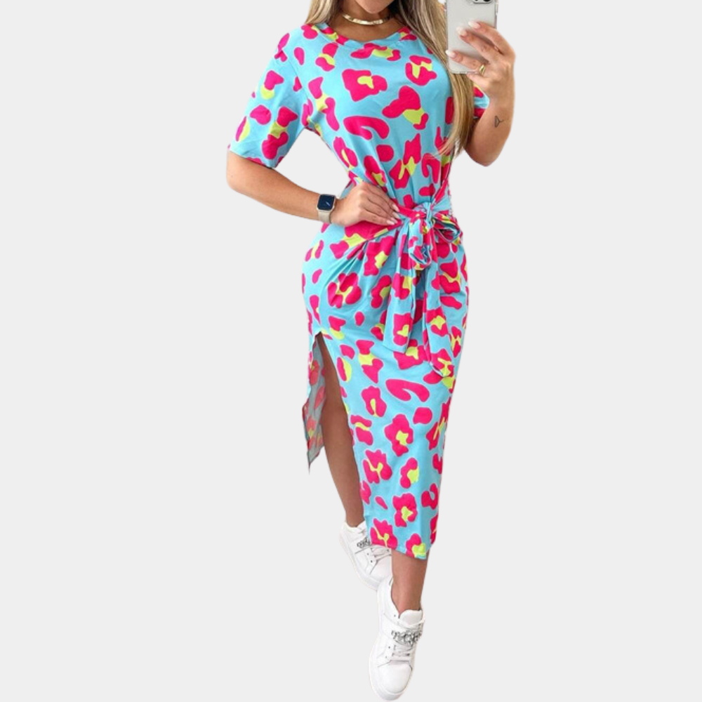 Katya - Casual Jurk met Luipaardprint