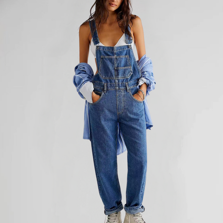 Valeria - Comfortabele denim jumpsuit voor dames