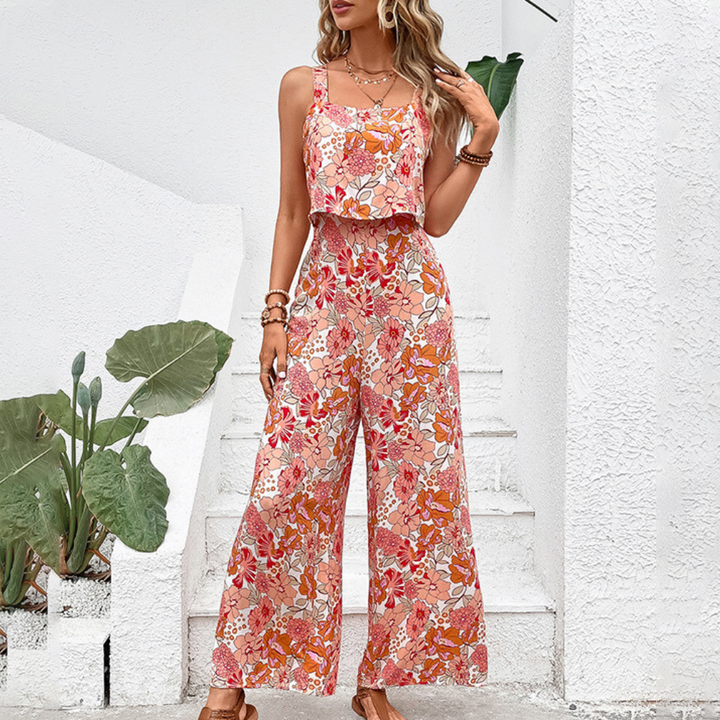 Desiree - Dames Tijdloze Bloemen Jumpsuit