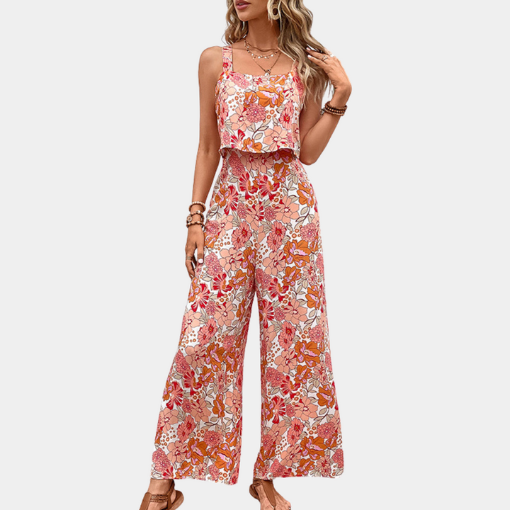 Desiree - Dames Tijdloze Bloemen Jumpsuit