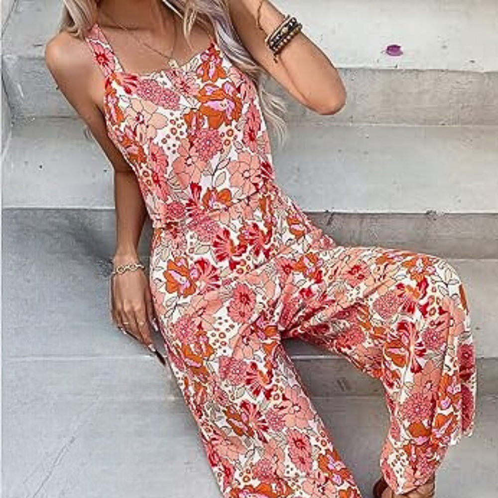 Desiree - Dames Tijdloze Bloemen Jumpsuit