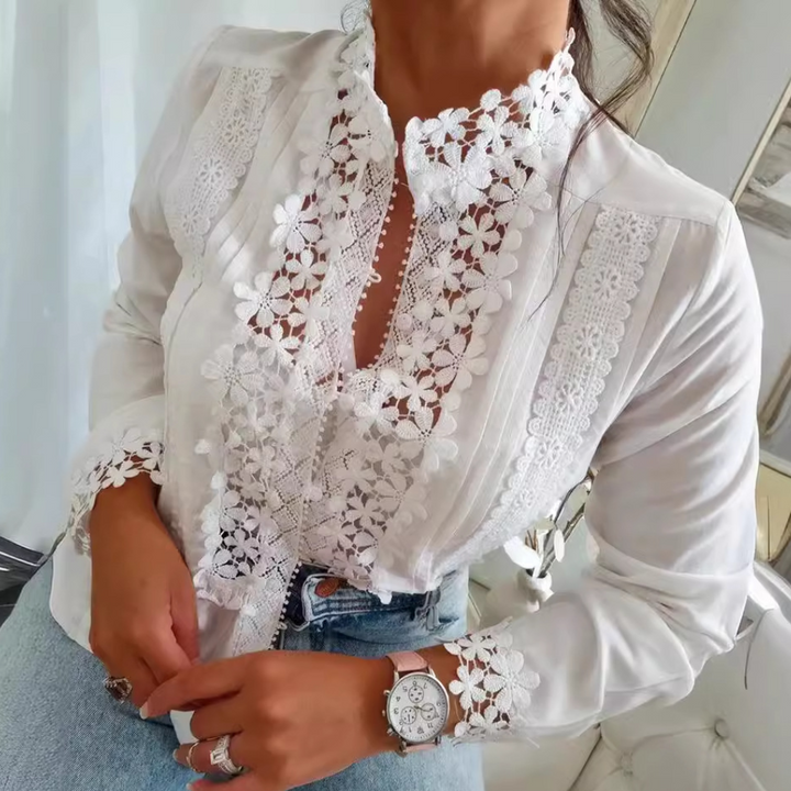 Marga - Elegante Blouse met bloemenkanten voor dames