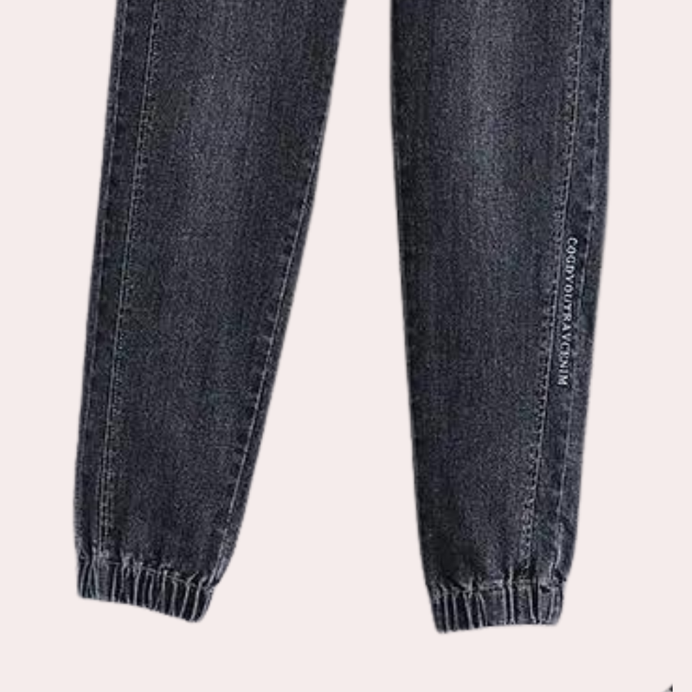 Lucrezia - Stijlvolle damesjeans met comfortabel rijgsnoer