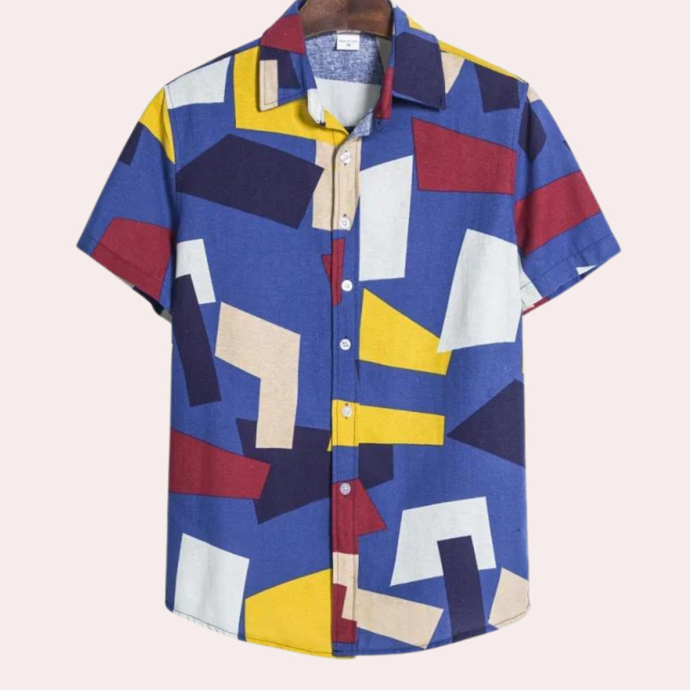 Manfred - Modieus herenoverhemd met geometrische print