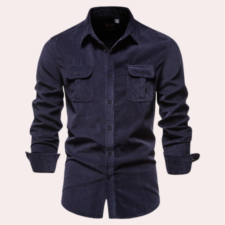 Miron - Trendy Corduroy Heren Overhemd