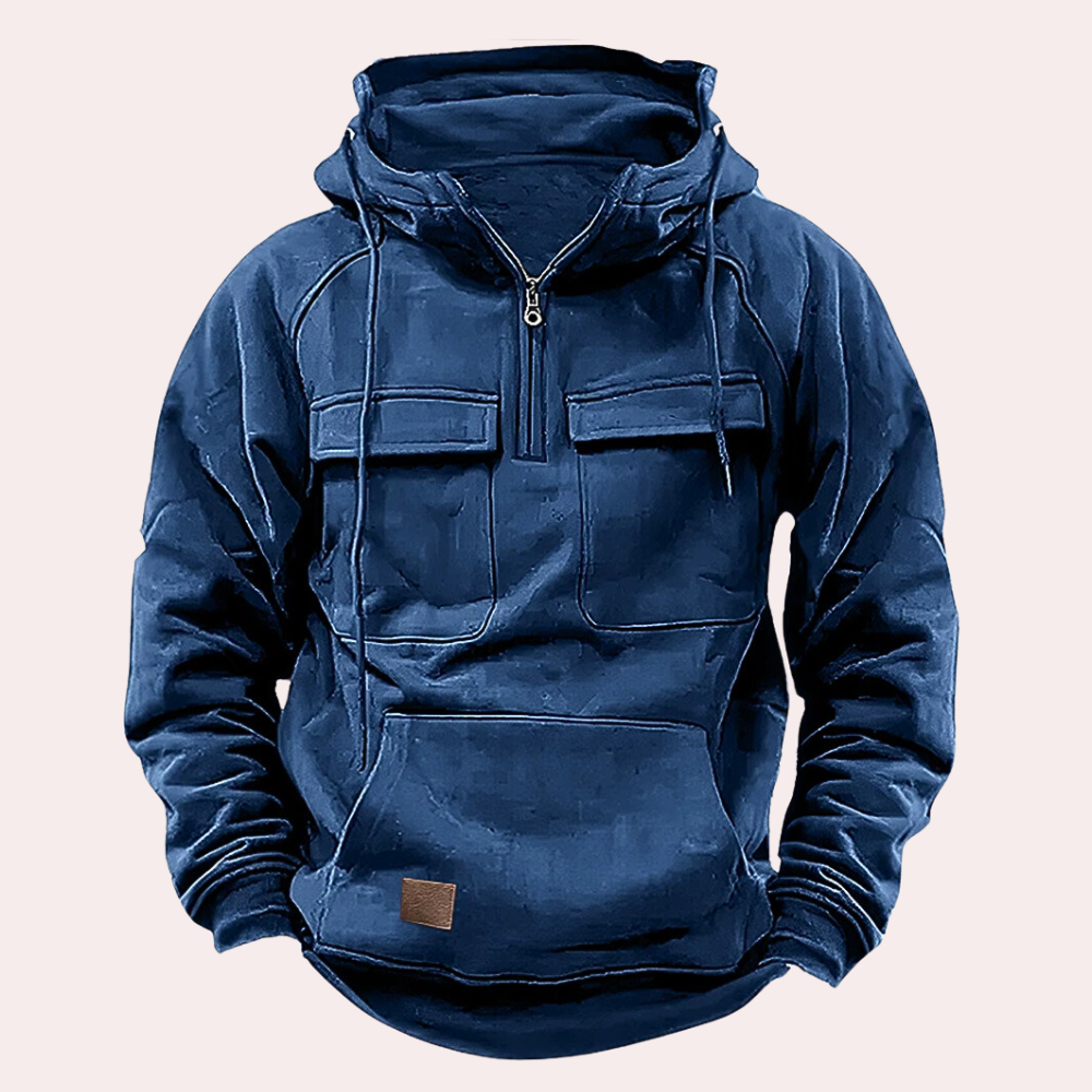 Sergej – Stijlvolle Multi-Pocket Heren Hoodie