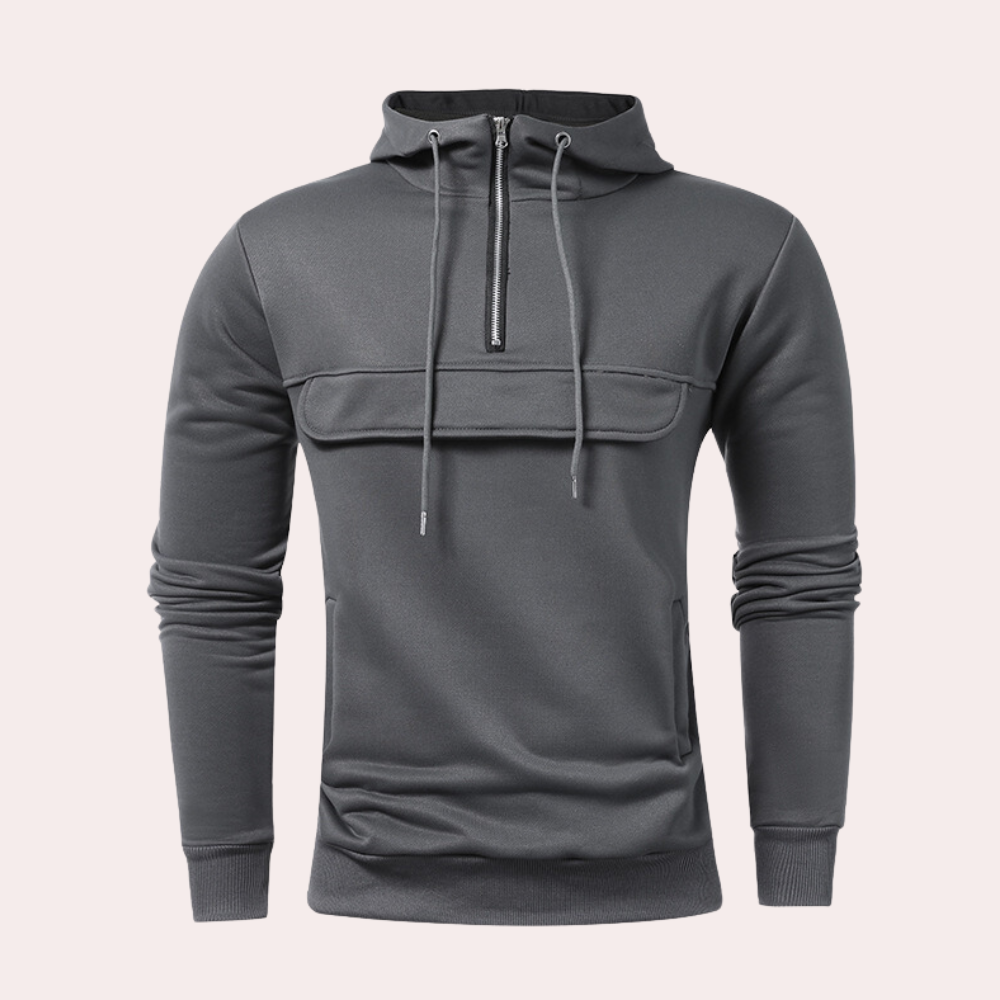 Nikita - Moderne Half-Zip Hoodie voor Mannen