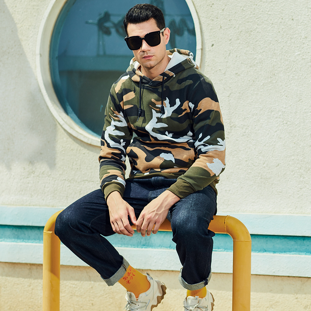 Petri - Moderne camouflage hoodie voor heren