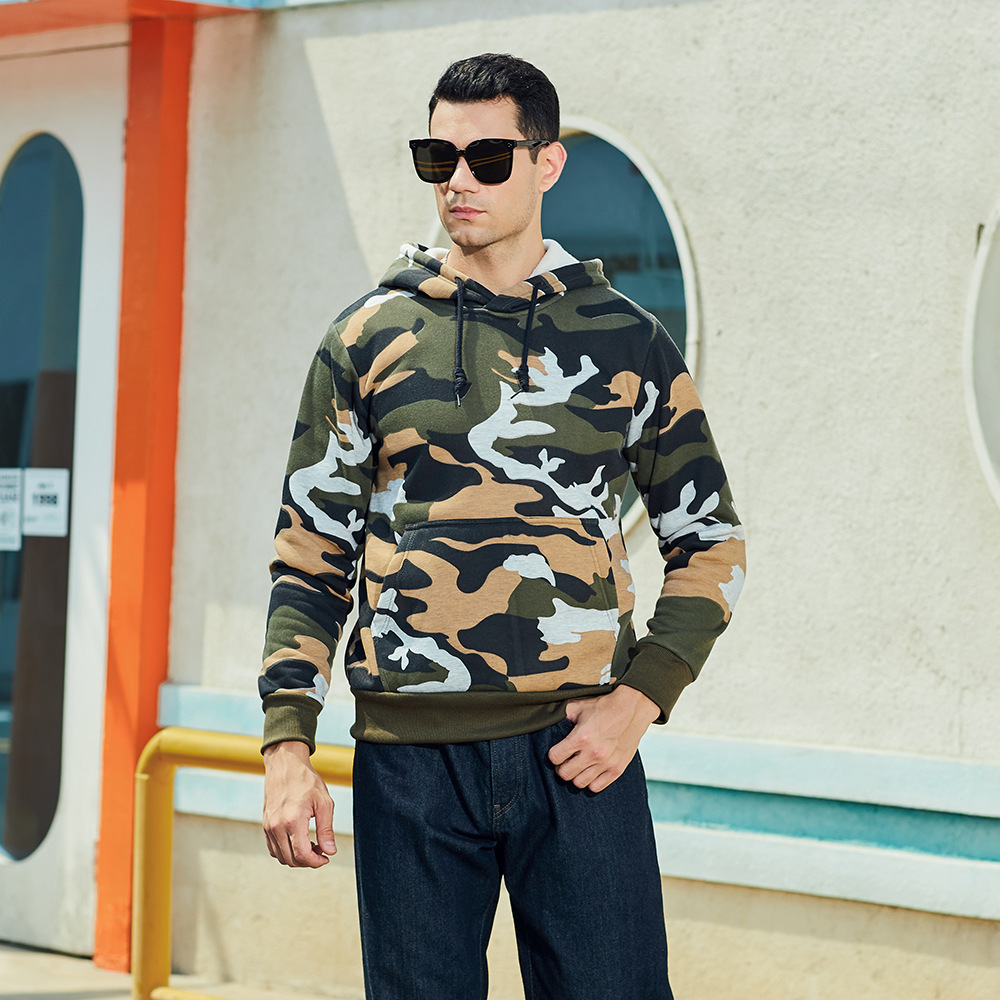 Petri - Moderne camouflage hoodie voor heren