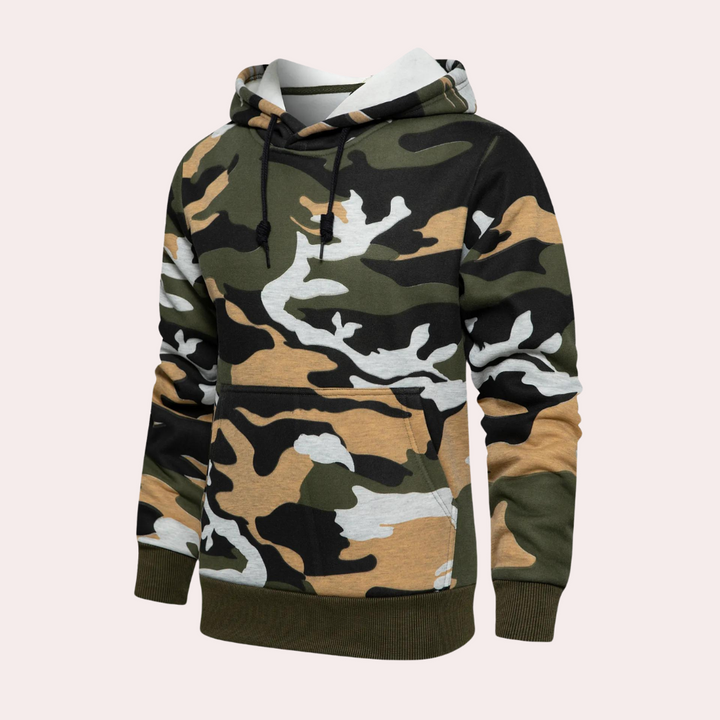 Petri - Moderne camouflage hoodie voor heren