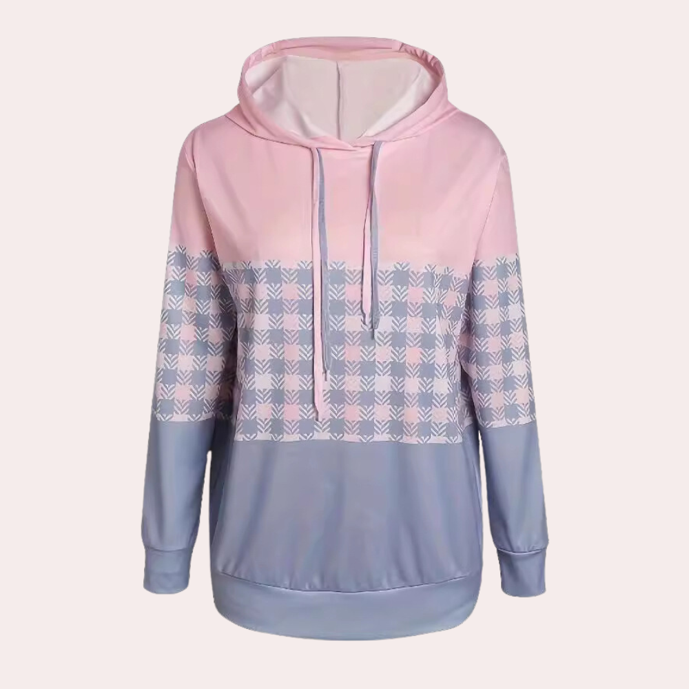 Emmanuelle - Trendy geruit dames sweatshirt