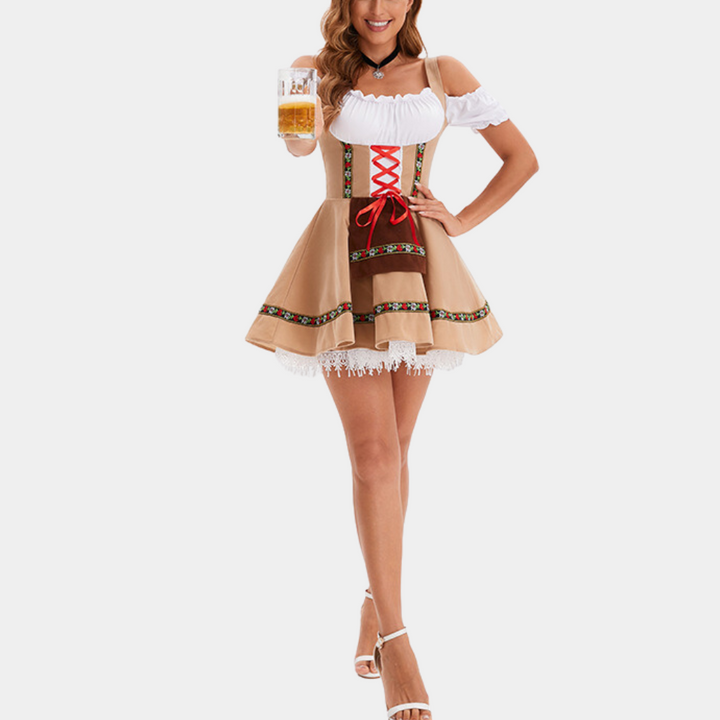 Eugenia - Tijdloze Koude Schouder Oktoberfest Jurk voor dames