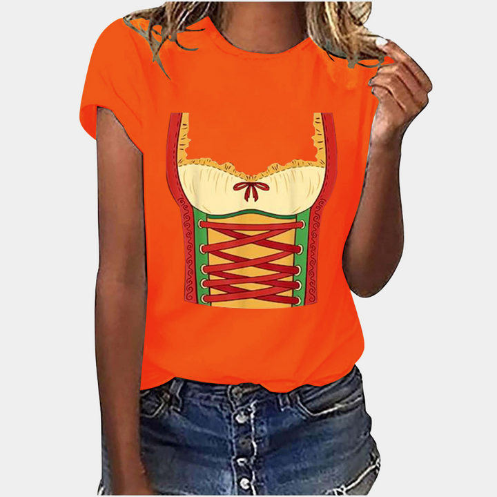 Amaya - Trendy Oktoberfest T-shirt met Comfort voor Dames