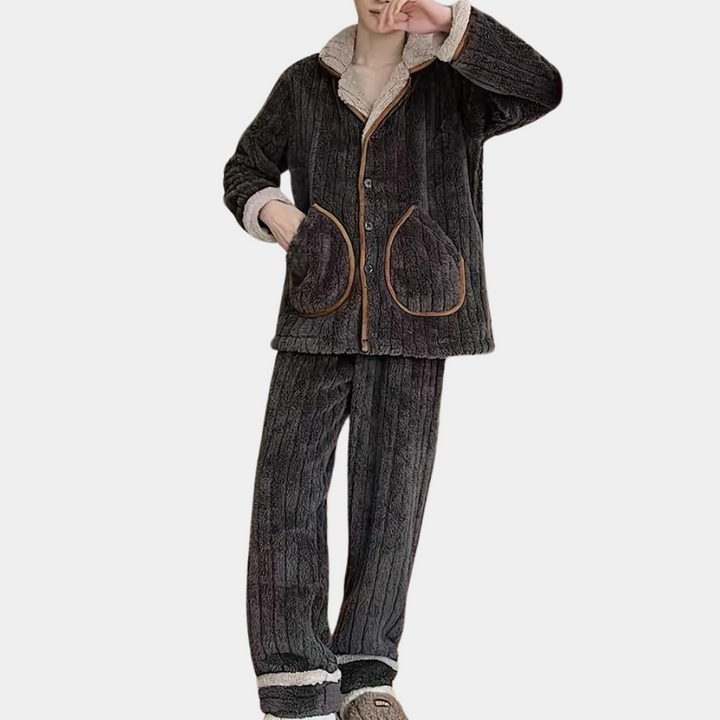 Dawson - Mannen Relaxed Fit Warme Pyjama Set