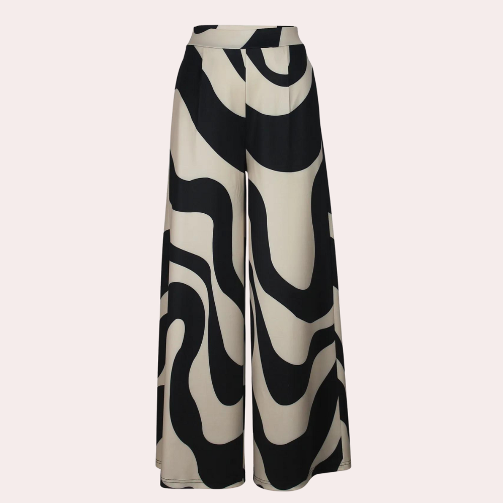 Fisseha - Elegante dames wijde broek met hoge taille