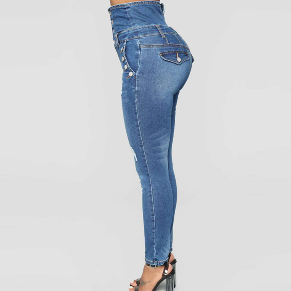 Nola - Elegante Hoge Taille Skinny Broek voor Vrouwen